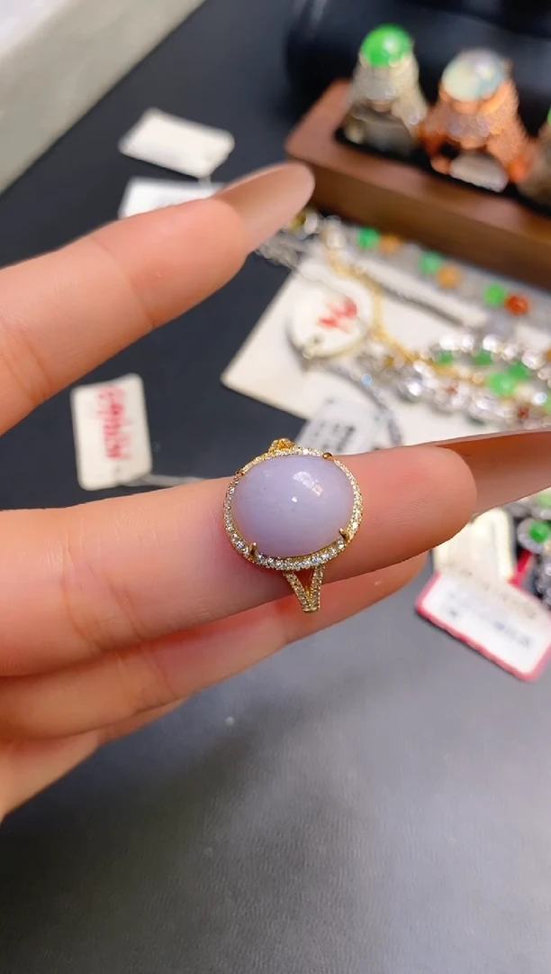 银S925镶嵌戒指翡翠用****2天然