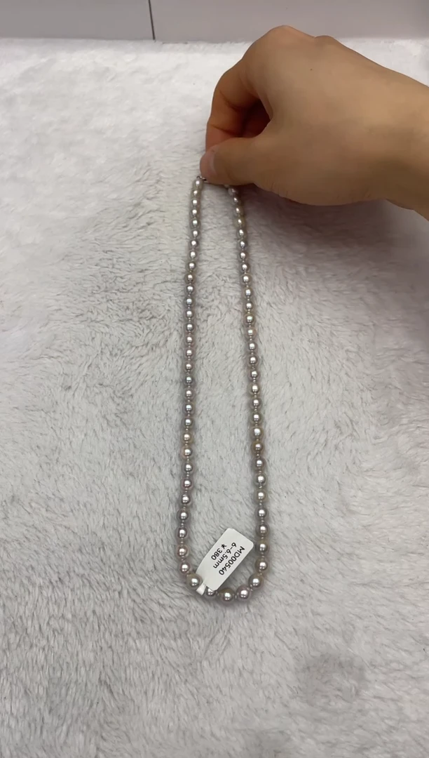 【闪购商品】海水珍珠项链银S925镶嵌AK真多麻6-6.5mm（多样性发一）