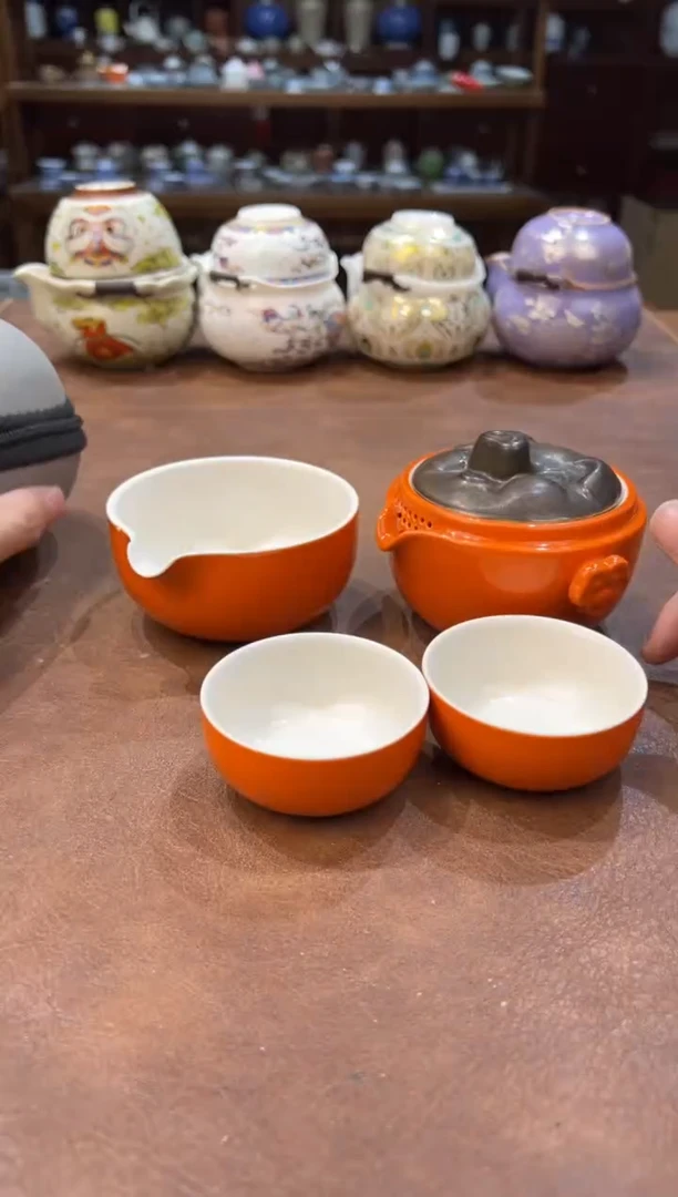 真的很便宜超好看会开片的旅行茶具