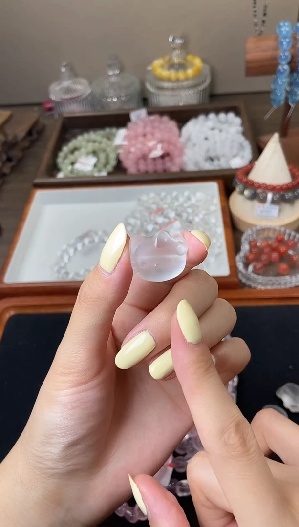 未镶嵌手链水晶白水晶kt猫配件