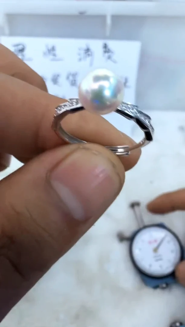 【闪购商品】海水珍珠戒指银S925镶嵌戒指