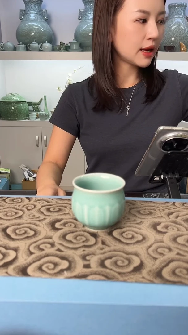 龙泉云间青瓷小米茶器