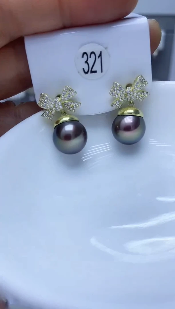 【闪购商品】淡水珍珠耳饰银S925镶嵌321