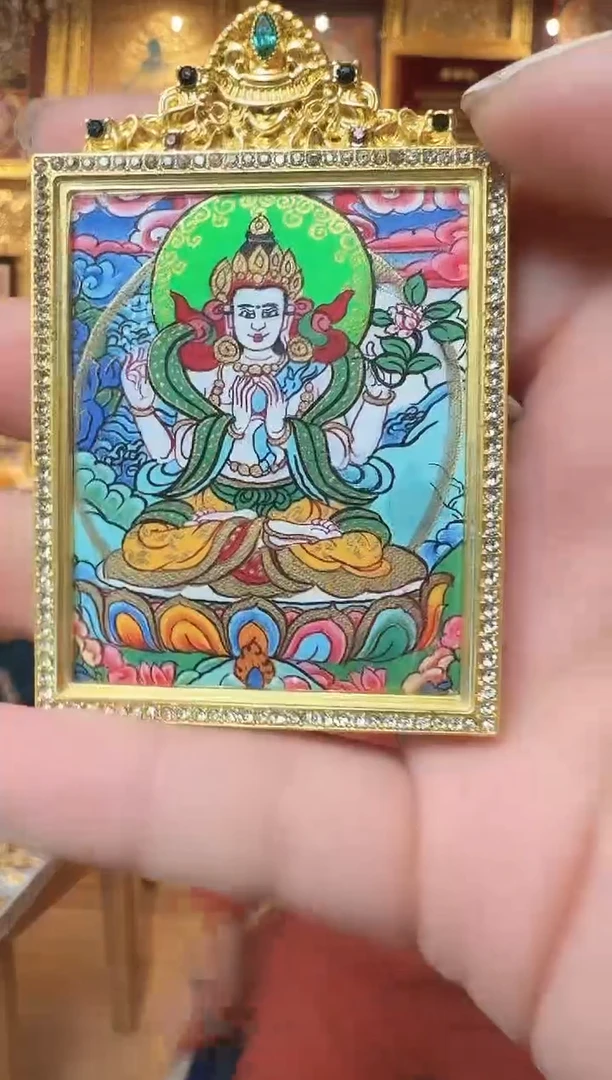 吊坠四臂老师--热贡纯手绘