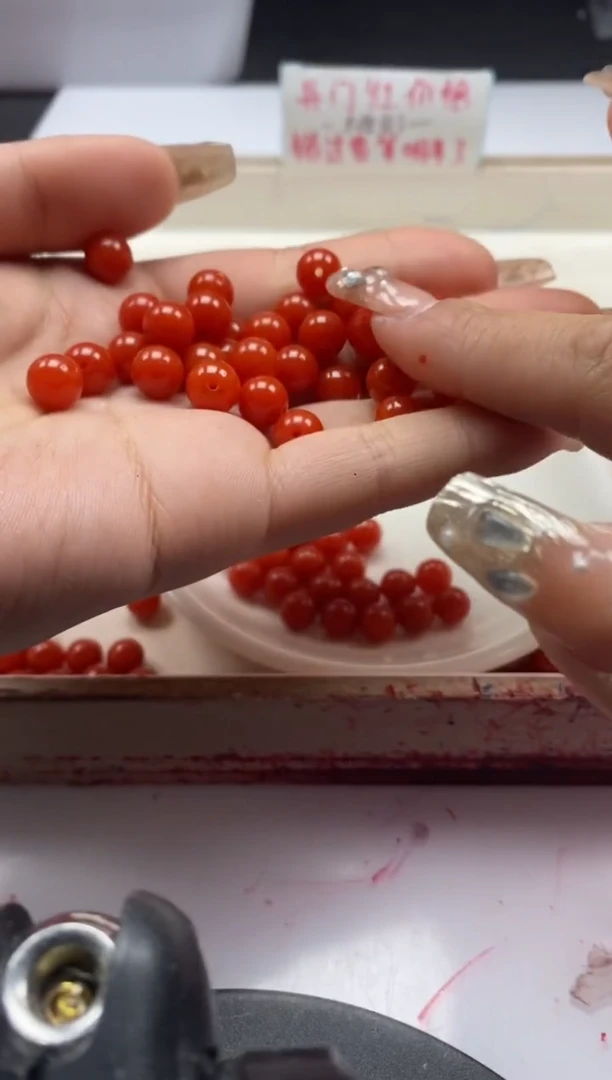 【闪购商品】南红玛瑙颈饰未镶嵌w2185满肉南红8mm*30颗