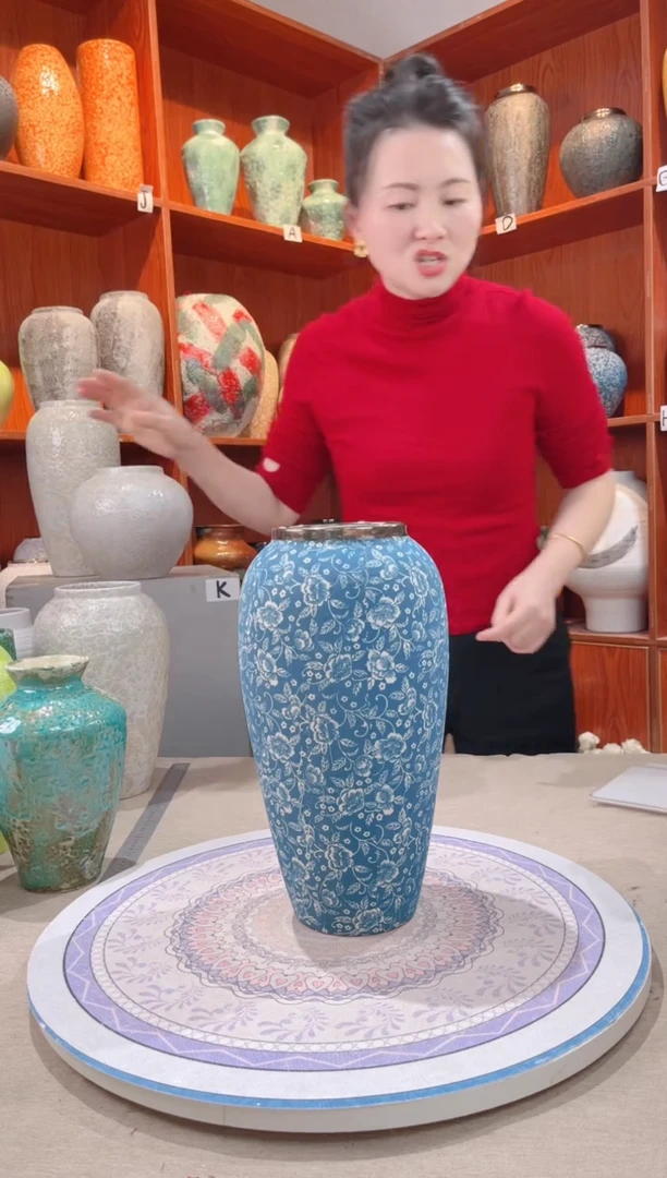 【闪购商品】瓶青花芙蓉 大号 陶瓷花瓶 无花