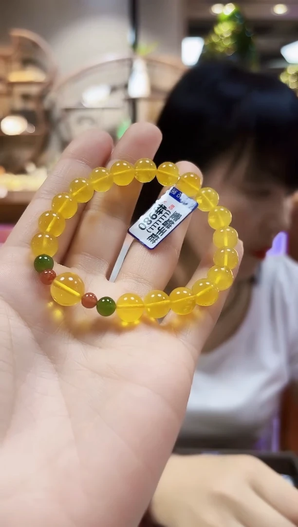 蜜蜡颈饰未镶嵌手链9