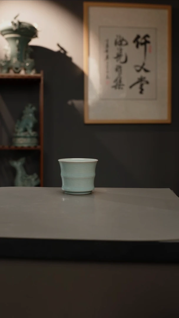【闪购商品】杯仿古釉原矿  竹节杯