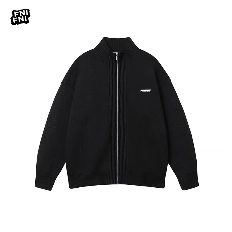 小标开衫针织毛衣拉链款秋冬男女同款-9