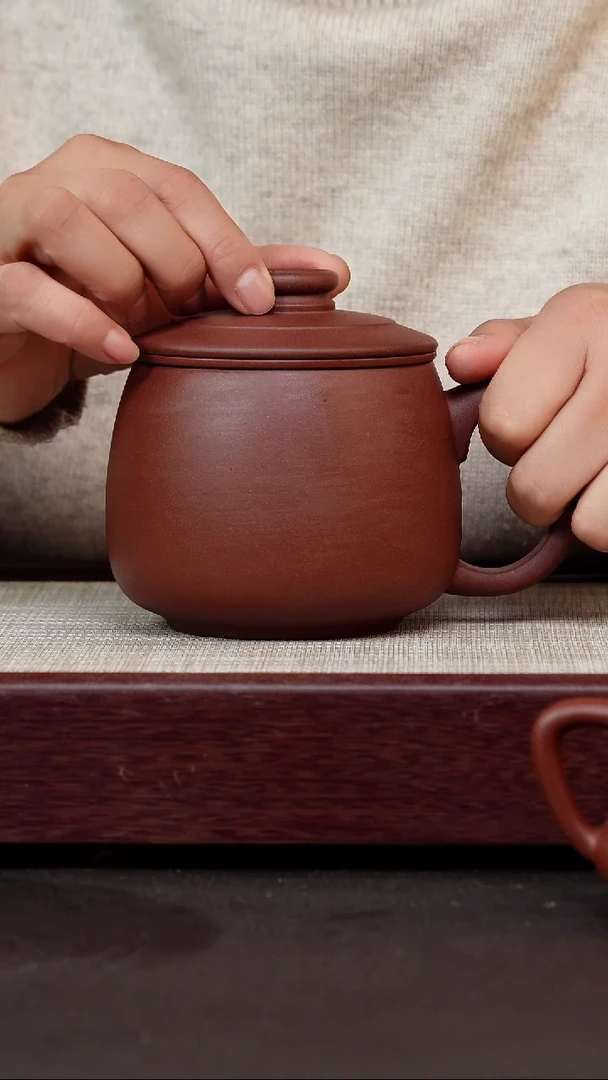 茶杯紫砂三件套盖杯