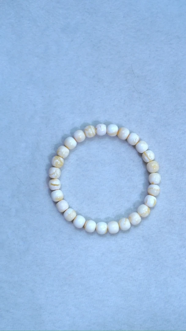 未镶嵌蜜蜡手链典藏级7.8mm漆瓷白妖孽超高桩