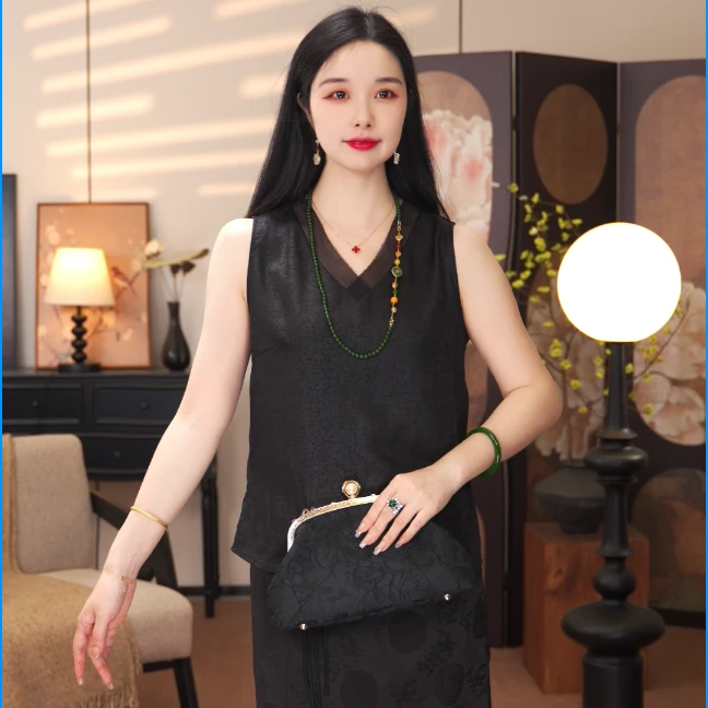 【黑龟】新中式国风龟裂纹背心