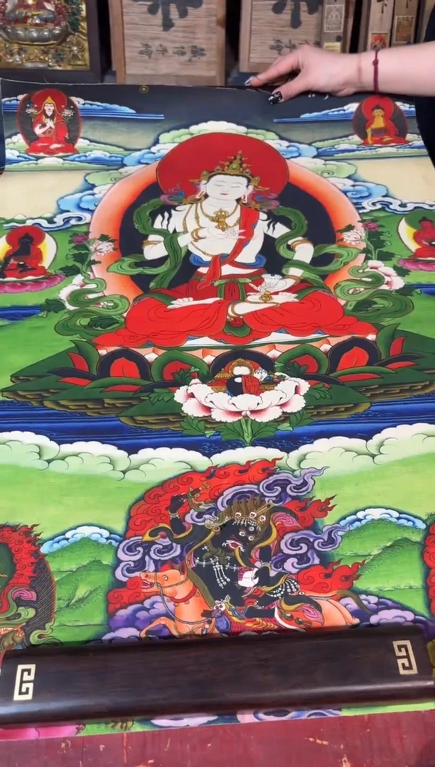 卷轴画龙妹的唐卡tk16