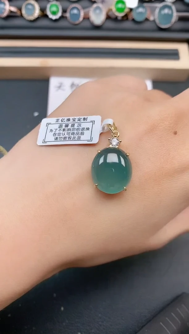 银S925镶嵌戒指翡翠111
