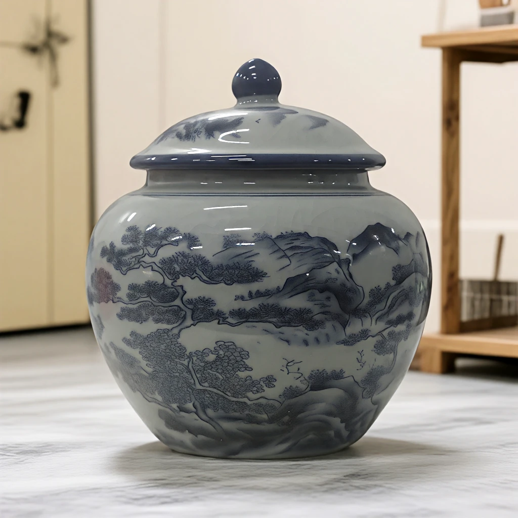 陶瓷罐装大红袍茶叶高山乌龙茶送礼长辈礼盒仅供展示用