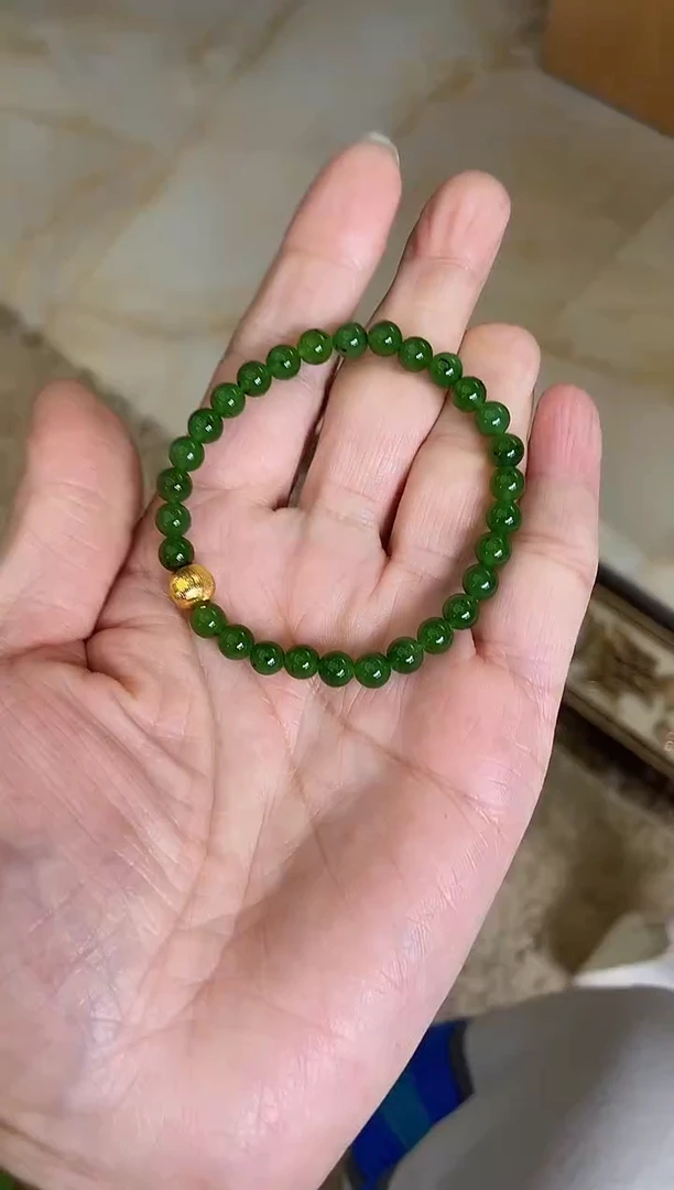 未镶嵌手串和田玉（碧玉）豪****安卡6碧玉DIY手串（多样性发一）
