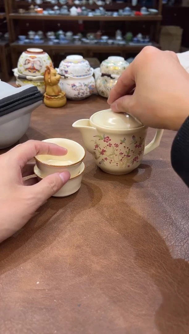 真的很便宜会开片的旅行茶具