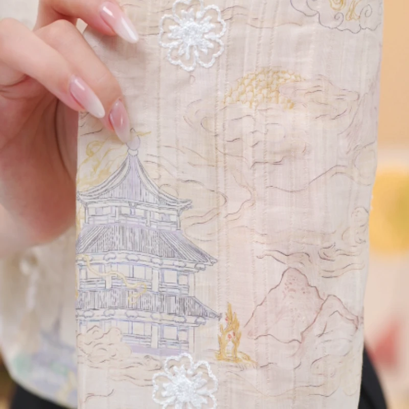 扶摇2025新款新中式国风设计感气质小衫M317沐沐