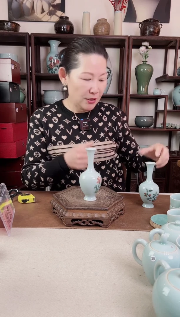 【闪购商品】杯釉中彩 台面花器（荷花）