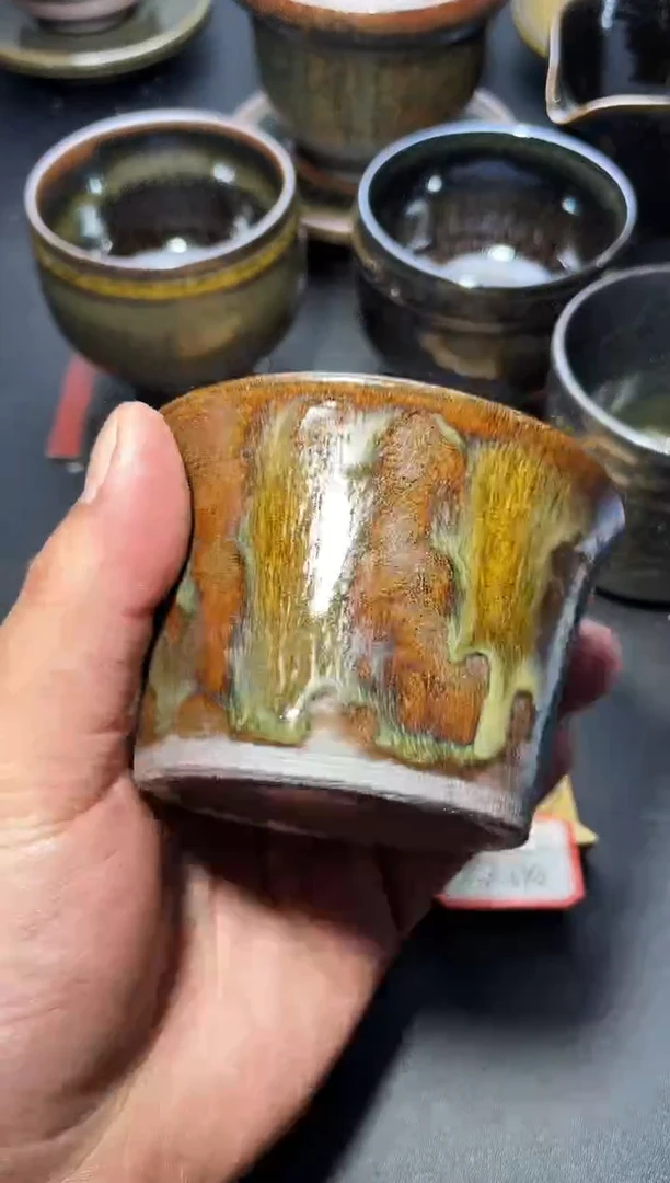 茶盏165（微瑕）叶紫建盏
