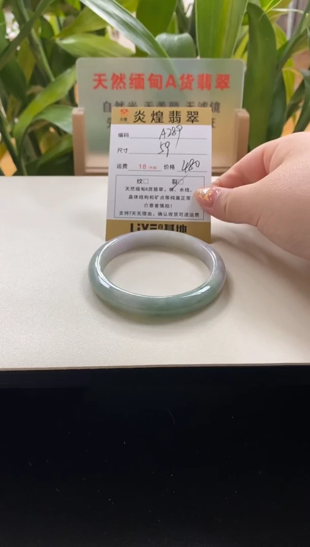 未镶嵌手镯翡翠59圈口编码A289