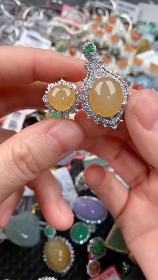 银S925镶嵌戒指翡翠888--8