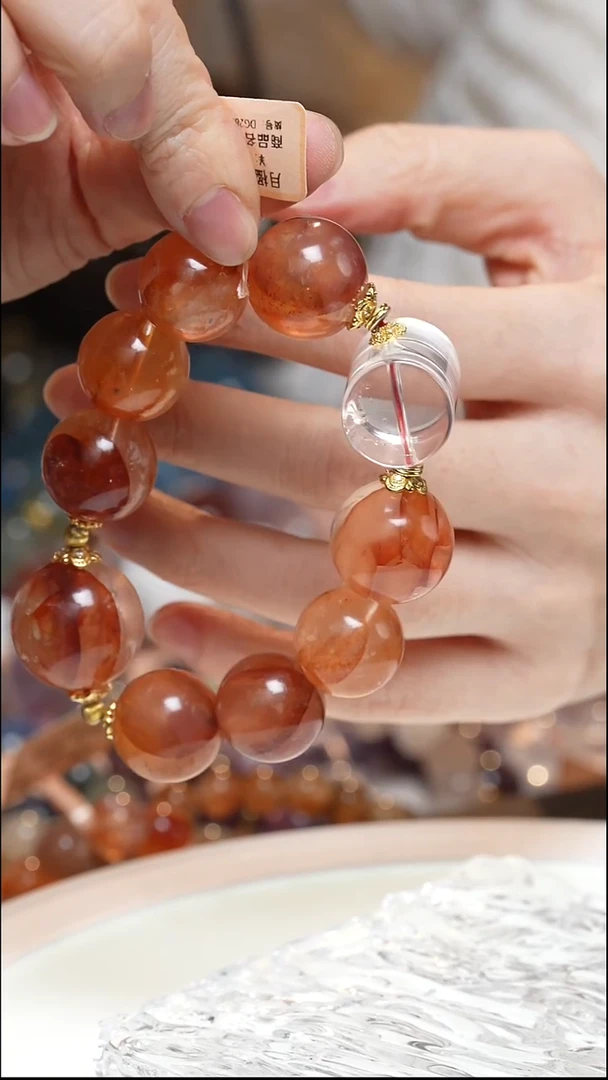 未镶嵌手串水晶红胶花手串·DD0025OC045G283