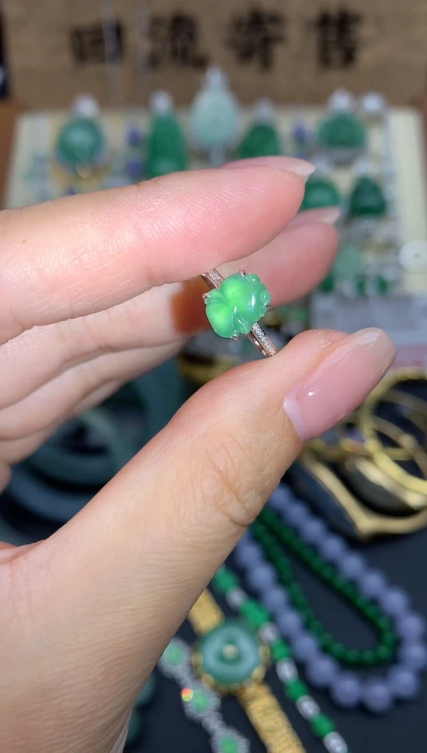 【闪购商品】翡翠戒指18K金镶嵌198-中国好珍宝1