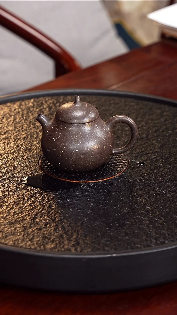 茶壶紫砂AJ 茄瓜21 银星砂 170毫升