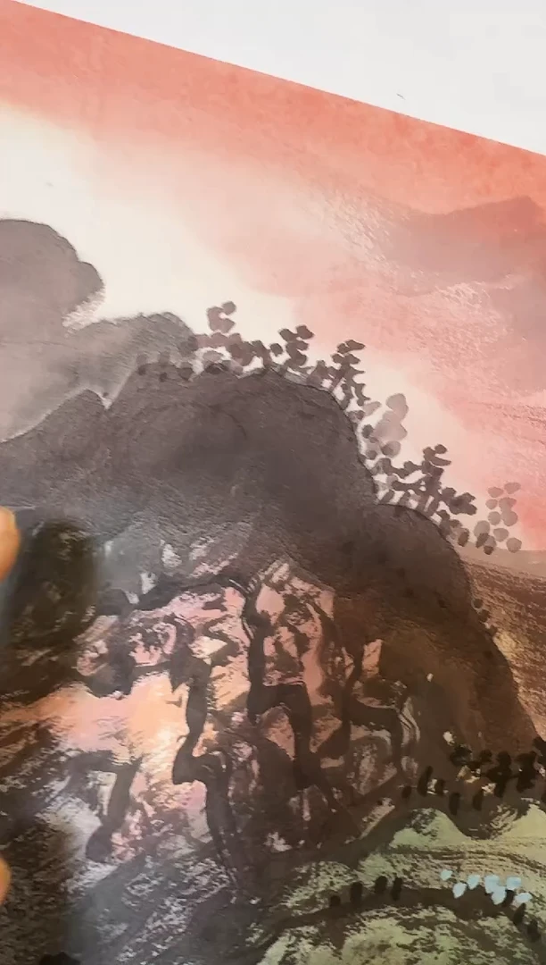 国画郝凤先山居祥云2025-1229DH037