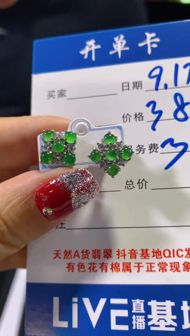 未镶嵌翡翠耳饰天然A货翡翠 假一罚四（多样性发1件）0734546877