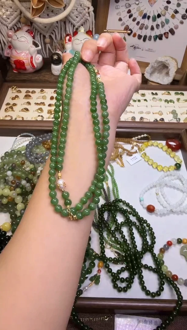 未镶嵌和田玉挂件珠链