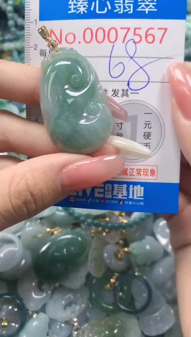 翡翠未镶嵌颈饰7567