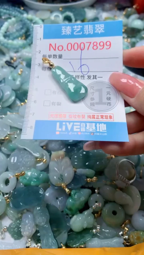 翡翠未镶嵌吊坠(不含链)7899