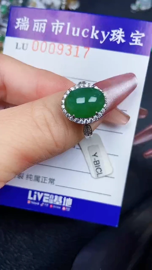 颈饰银S925镶嵌翡翠9317