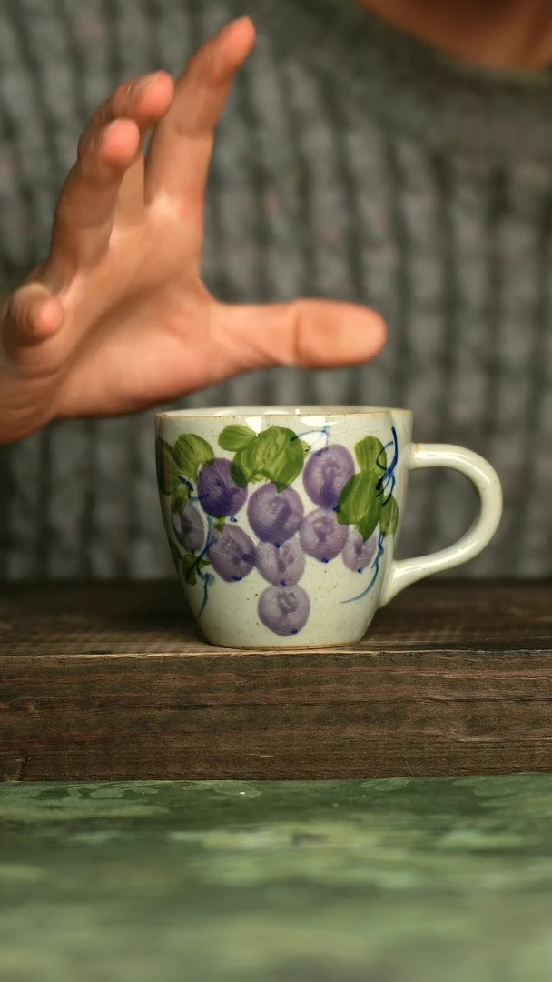 陶瓷青诗集手工手绘瓷器