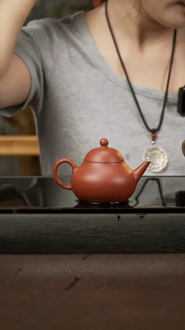 茶壶紫砂28 芭乐水平  小煤窑朱泥 100cc