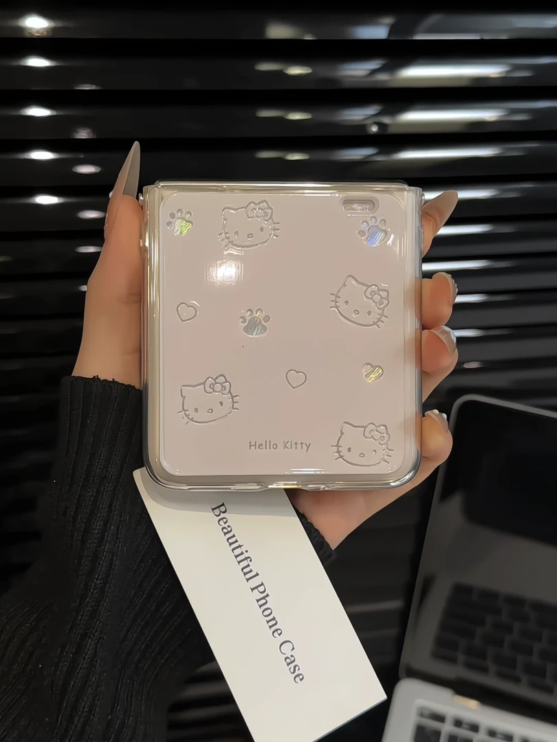 （华为荣耀 MAGIC系）折叠羽纱适用荣耀magicvflip手机壳爱心kt线条