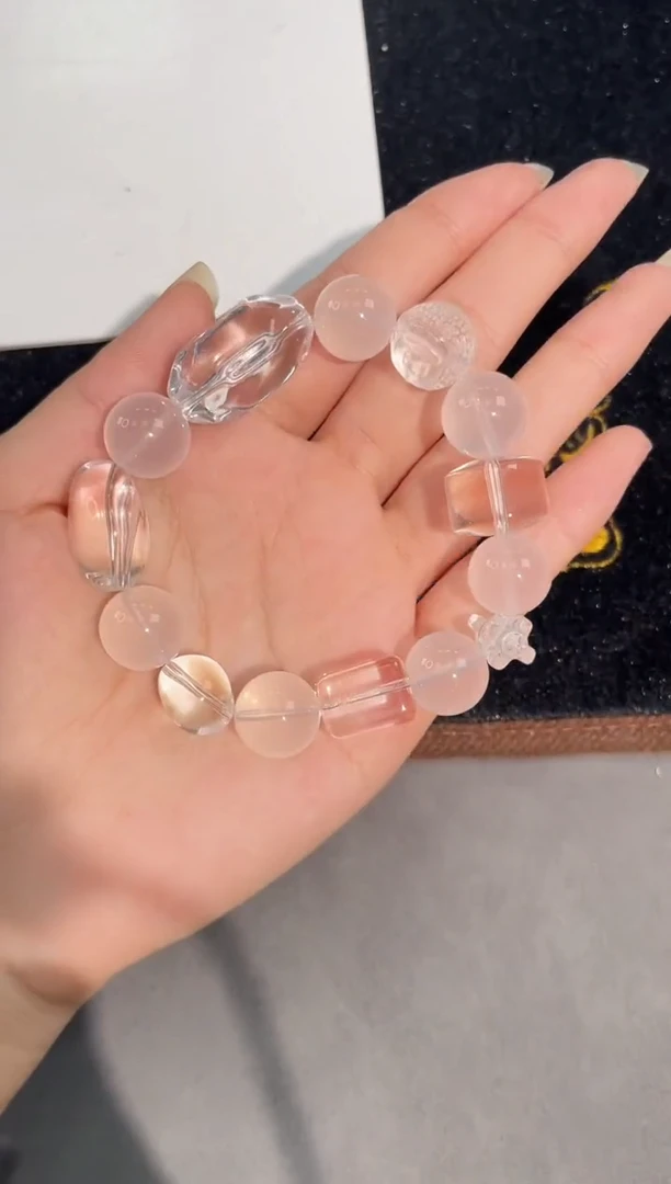 水晶手链未镶嵌1号忘忧引升级款单圈