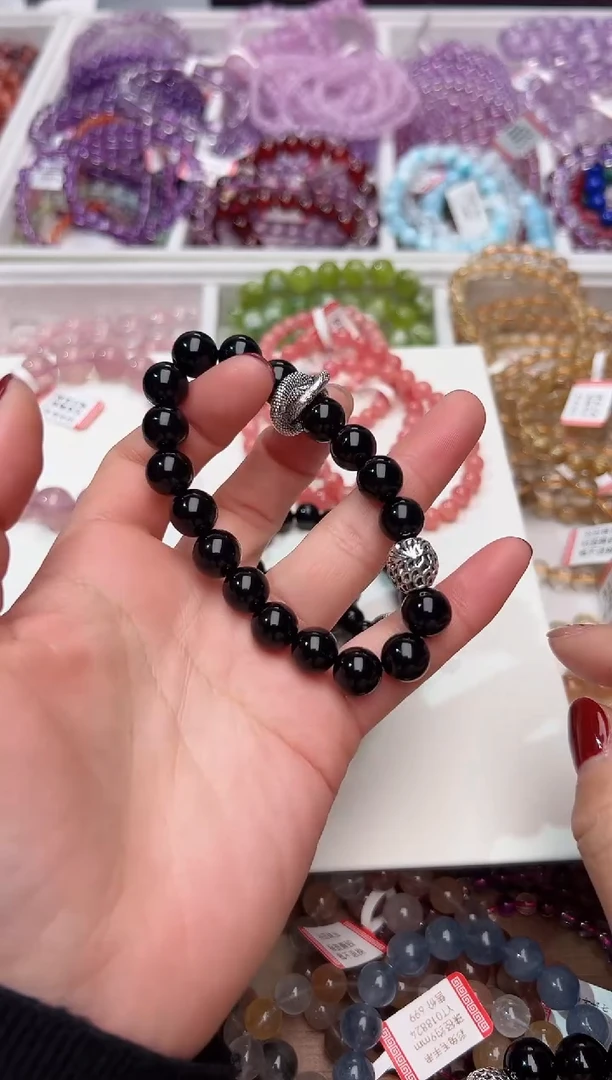 【闪购商品】水晶手链合金黑耀10m+