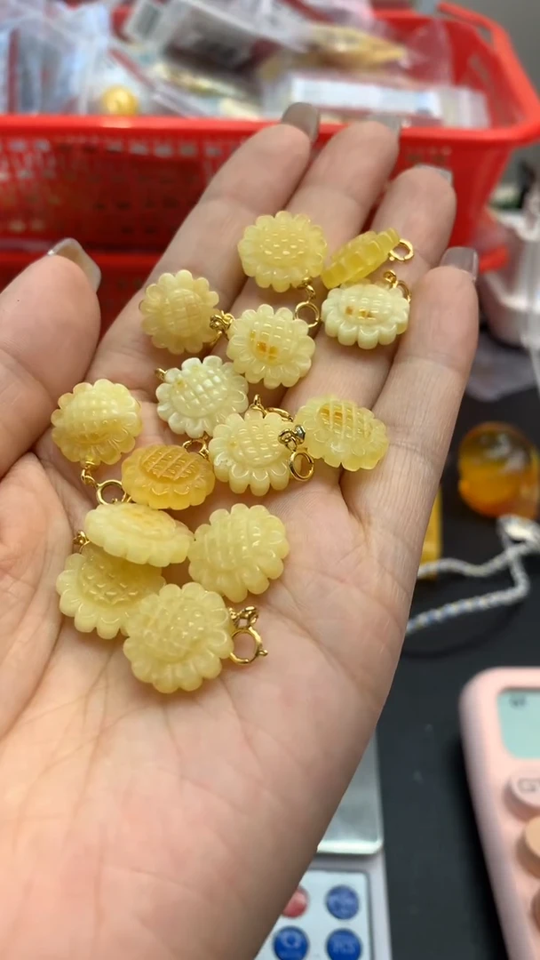 银S925镶嵌琥珀珠宝奇石2334多样性发其一