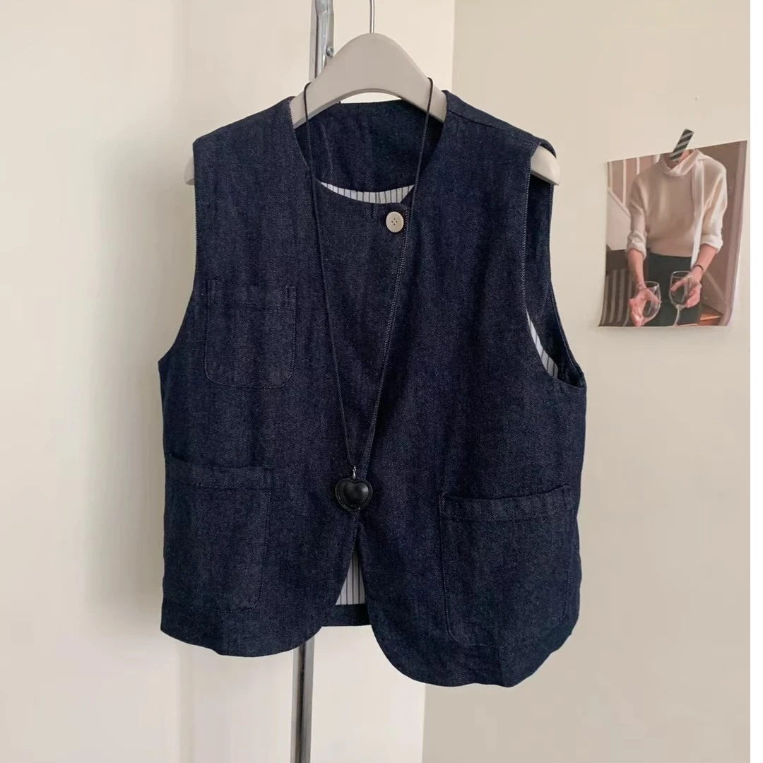 FUJIA STYLE新款休闲时尚百搭简约无袖马甲N082