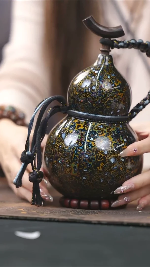 【闪购商品】WM197漆艺酒葫芦不包手串及旋转底座