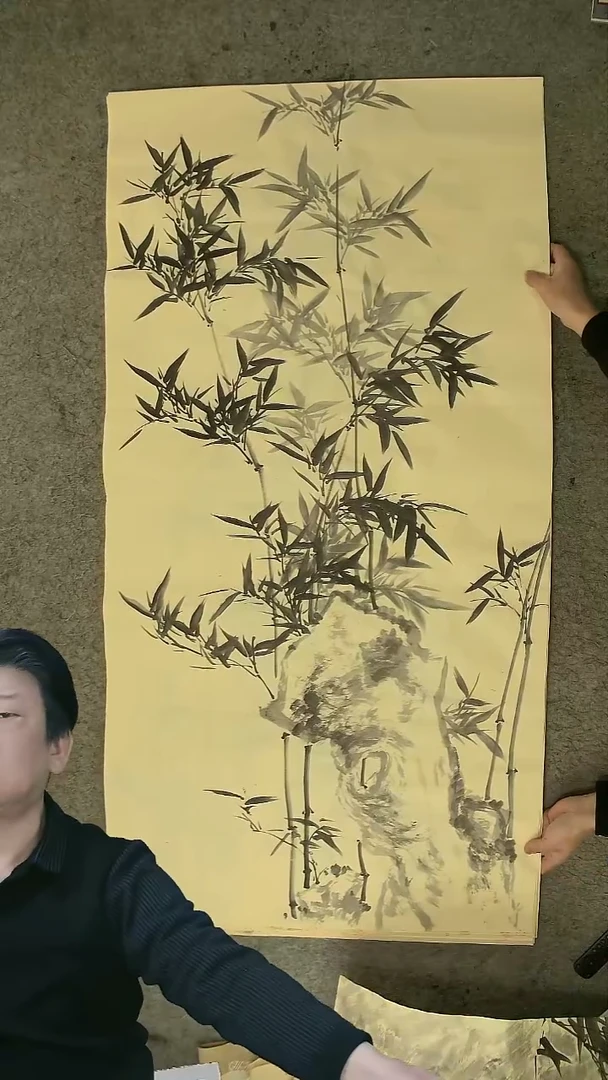 国画四尺整张  墨竹  69*138cm