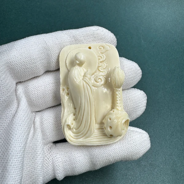 DK1093天然猛犸牙无相雕刻件 支持鉴定 假一罚四