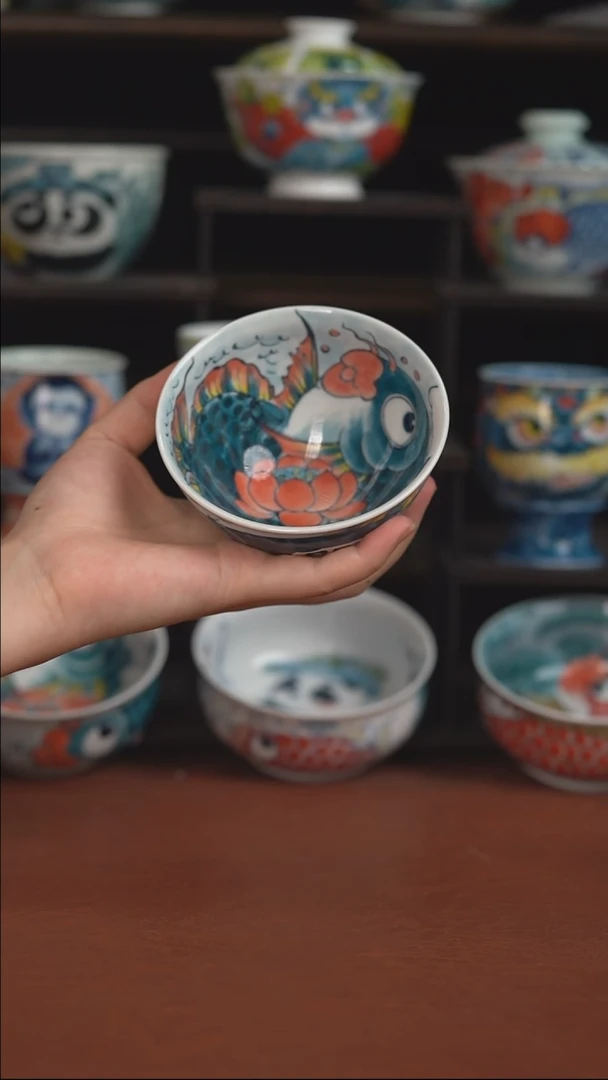 老师作品神仙鱼鸡心杯 （微瑕福利 ）