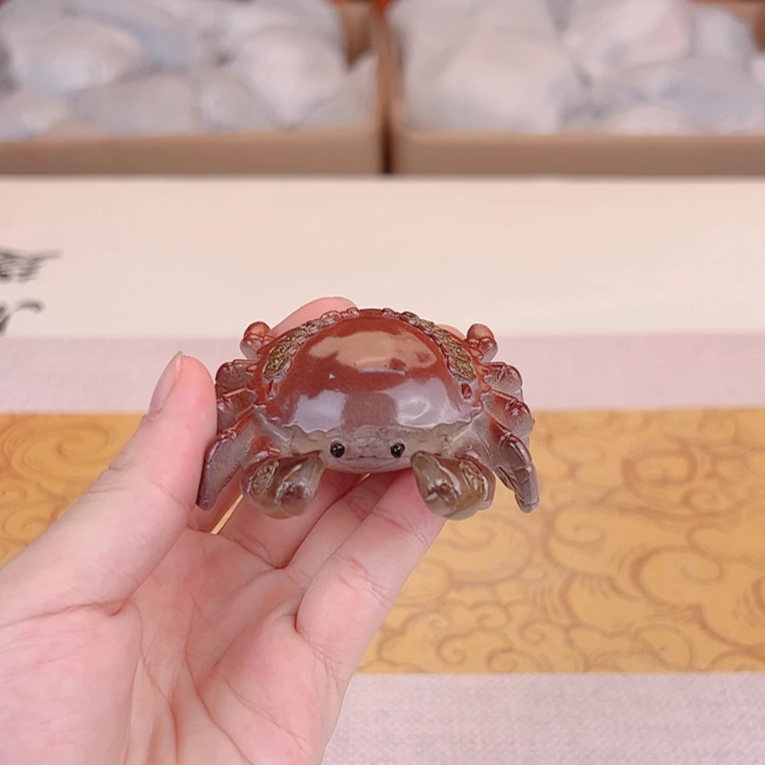 螃蟹变色茶宠摆件A0762