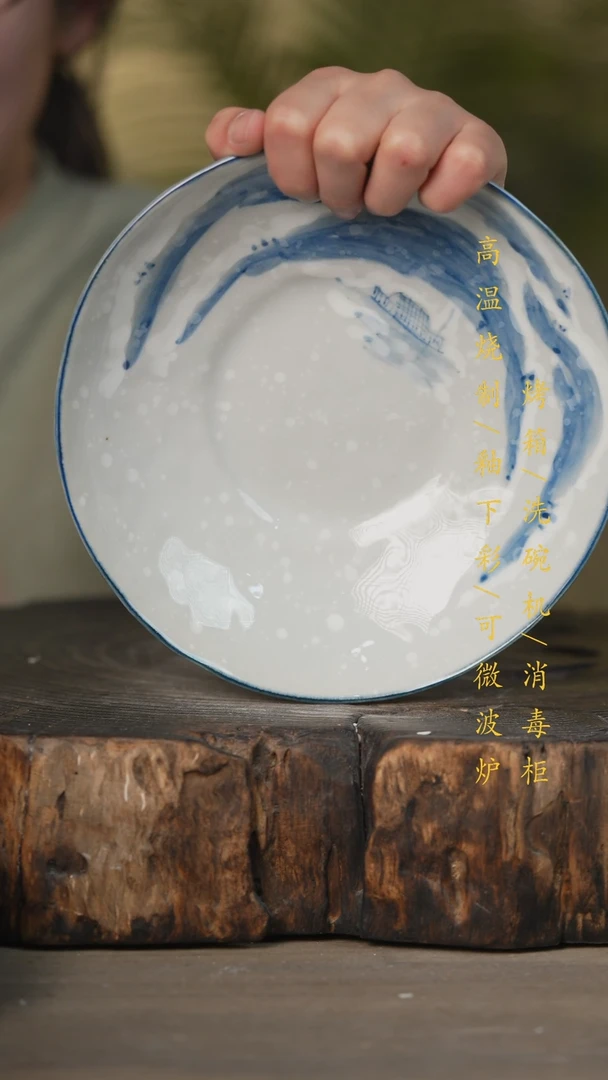 【闪购商品】瓷片景德镇高温釉下彩可微波烤箱洗碗机