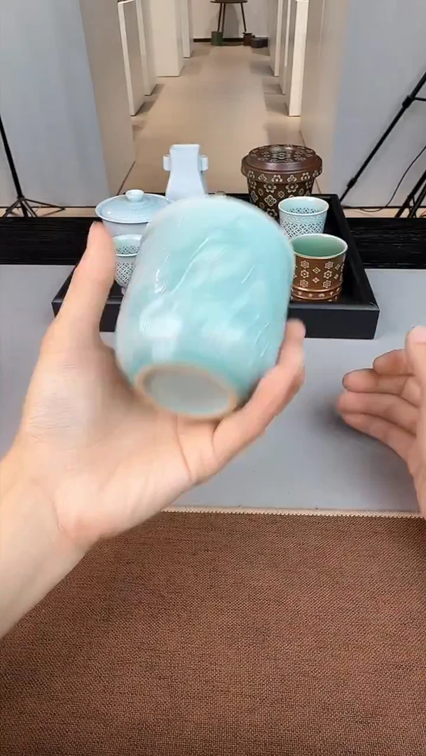 青瓷手工茶器包邮