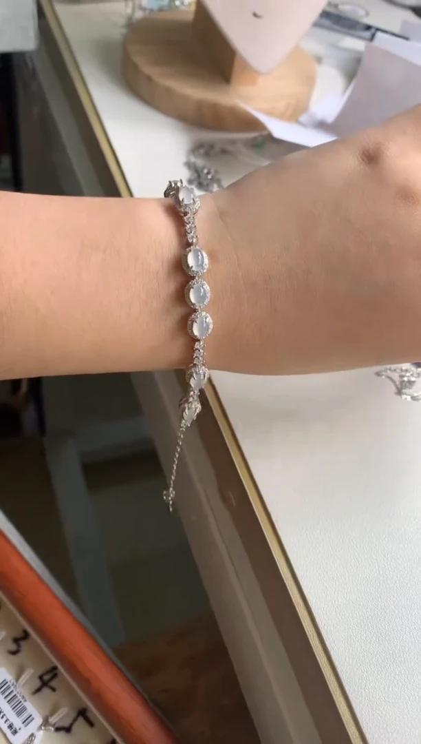 银S925镶嵌戒指翡翠手链1